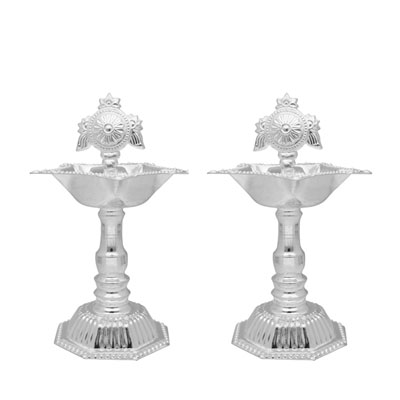 "Samay Silver Diyas - JPSEP-22-114 - Click here to View more details about this Product